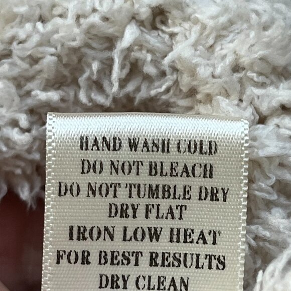 LOVE RICHE Varsity Striped Oversized Chunky Hooded Ballon Sleeve Cream Sweater - Picture 10 of 10